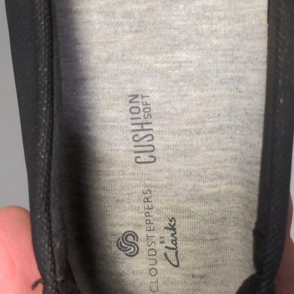 Cloudsteppers by Clarks Black Ballet Shimmer Gathered Flats Size 7 - Picture 3 of 10